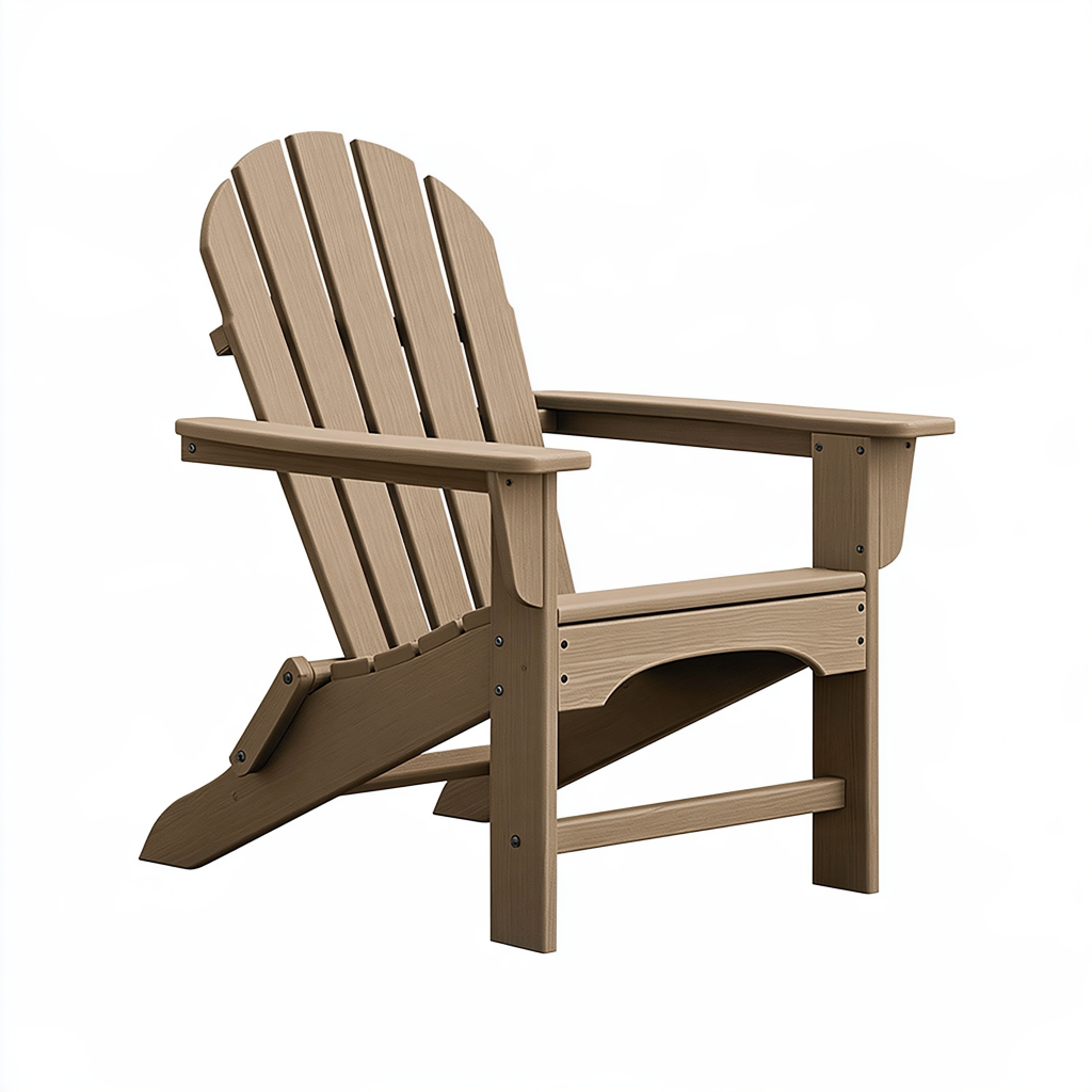Fauteuil de jardin Adirondack 78 x 88 x 98 cm en bois marron style relaxant