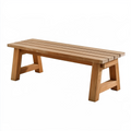 Banc de jardin 150 x 40 x 45 cm en bois naturel à lattes style rustique